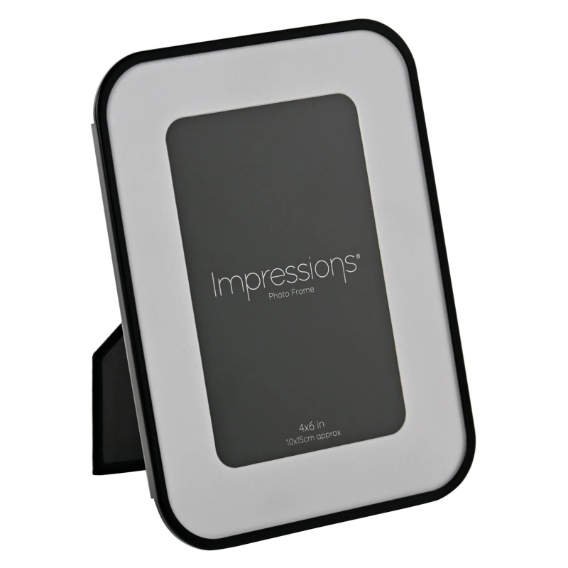 Widdop Impressions Black Oval Corner Photo Frame 4x6in