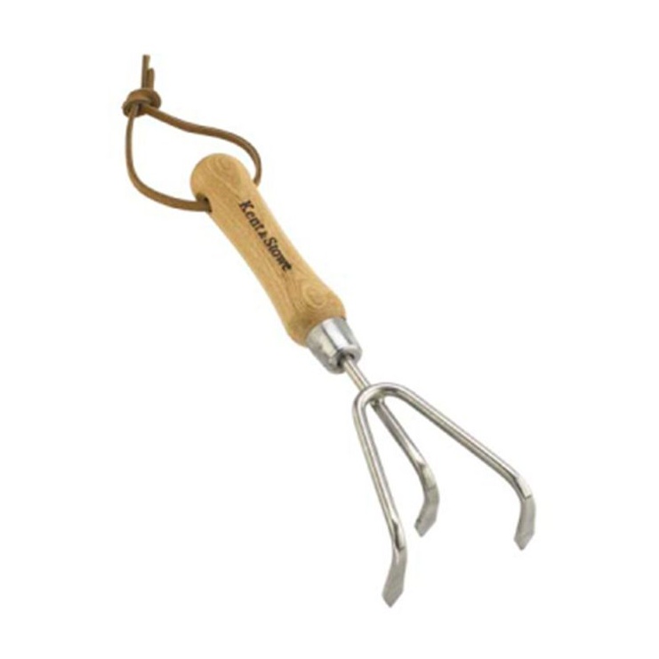 Kent & Stowe Stainless Steel Hand 3 Prong Cultivator