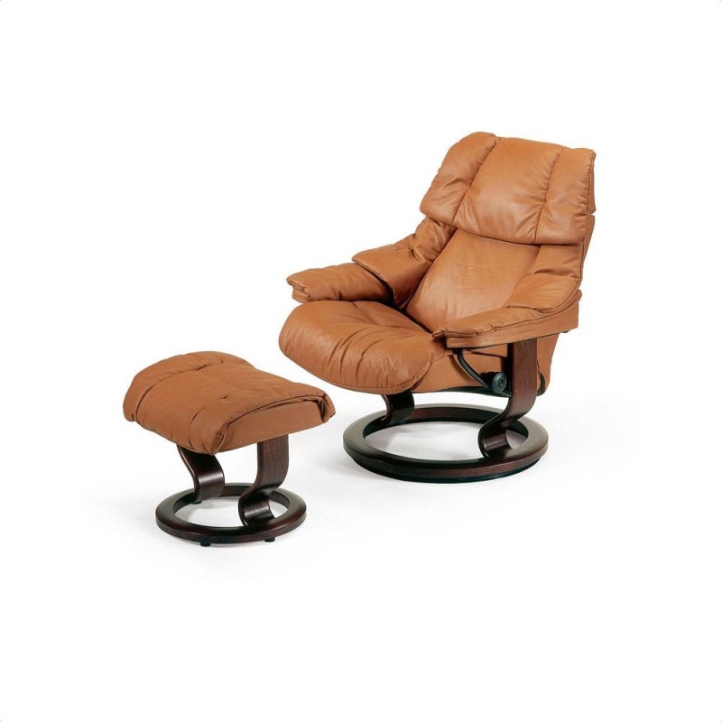 Stressless Reno Chair & Stool Set