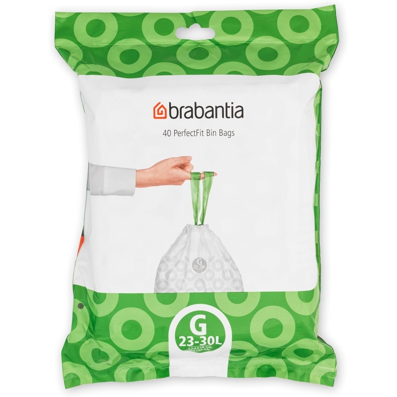 Brabantia Perfectfit Size G - 23-30L Bin Liners 40 Pack
