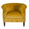 Alexander & James Jude Plush Velvet Tumeric Chair