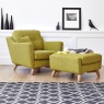 Ercol Cosenza Footstool and Armchair in T302 fabric combination