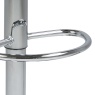 Plump Grey Faux Leather Bar Stool