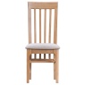 Newport Slat Back Chair with Fabric Seat Pad - Front View