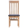 Newport Slat Back Chair with PU Seat Pad - Front View