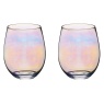 Barcraft Lustre Glass Tumblers Set of 2 600ml