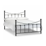 Julian Bowen Rebecca Bed - Satin Black / Antique Gold