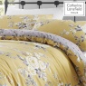 Catherine Lansfield Canterbury Ochre Quilt Cover & Pillowcase Close Up