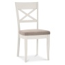 Montreal Grey X Back Fabric Dining Chair - Angle View
