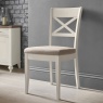 Montreal Pebble Grey Fabric X Back Chair (Pair)