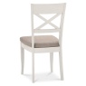 Montreal Grey X Back Fabric Dining Chair - Back View