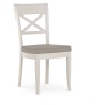 Montreal Grey Bonded Leather X Back Dining Chair - Angle View