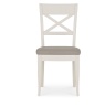 Montreal Grey Bonded Leather X Back Dining Chair - Front View