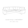 Dexter 4 Seater Corner Sofa