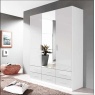 Stuttgart Soft Grey/Alpine White 210cm Height 3 Door Combination Wardrobe