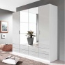 Stuttgart 4 Door Combination Wardrobe Soft Grey/Alpine White