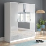 Stuttgart 4 Door Combination Wardrobe Soft Grey/Alpine White Lifestyle