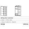 Stuttgart Soft Grey/Alpine White 136cm Wide Sliding Door Wardrobe