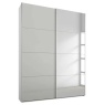Rauch Stuttgart Soft Grey/Alpine White 136cm Wide Sliding Door Wardrobe