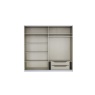 Stuttgart Soft Grey/Alpine White 181cm Wide Sliding Door Wardrobe Inside