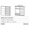 Stuttgart Soft Grey/Alpine White 226cm Wide Sliding Door Wardrobe