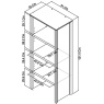 Bentley Designs Brampton Oak Narrow Top Unit