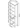 Bentley Designs Brampton Oak Narrow Bookcase