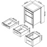 Bentley Designs Brampton Oak Filing Cabinet