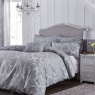 Catherine Lansfield Damask Jacquard Grey Duvet Set