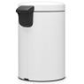 Brabantia Pedal Bin White 12L back