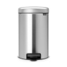 Brabantia Pedal Bin Matt Steel 12L front