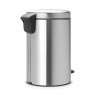 Brabantia Pedal Bin Matt Steel 12L back