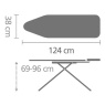 Brabantia Ironing Board B Ice Water 124X38Cm dimensions