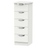 Cambourne Cam005 5 Drawer Narrow Chest with Grey Matt Fronts and Grey Surround