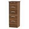 Cambourne Cam005 5 Drawer Narrow Chest with Noche Walnut Fronts and Surround