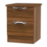 Cambourne Cam005 2 Drawer Narrow Chest with Noche Walnut Fronts and Surround