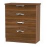 Cambourne Cam011 4 Drawer Chest with Noche Walnut Fronts and Surround