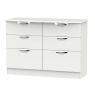 Cambourne Cam015 6 Drawer Midi Chest with Grey Matt Fronts and Grey Surround