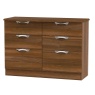 Cambourne Cam015 6 Drawer Midi Chest with Noche Walnut Fronts and Surround