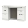 Cambourne Cam030 Double Pedestal Dressing Table with Matt Grey Fronts and Grey Surround