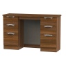Cambourne Cam030 Double Pedestal Dressing Table with Noche Walnut Fronts and Surround