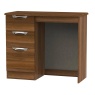 Cambourne Cam031 Single Pedestal Dressing Table with Noche Walnut Fronts and Surround