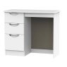 Cambourne Cam031 Single Pedestal Dressing Table with White Matt Fronts and White Surround