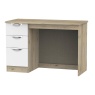 Cambourne Cam032 Desk 120Cm Wide with White Matt Fronts and Bordeaux Oak Surround