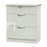 Cambourne Cam049 3 Drawer Deep Chest with Kashmir Gloss Fronts and Kashmir Surround