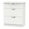 Cambourne Cam049 3 Drawer Deep Chest with Grey Matt Fronts and Grey Surround