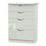 Cambourne Cam050 4 Drawer Deep Chest with Kashmir Gloss Fronts and Kashmir Surround
