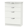 Cambourne Cam050 4 Drawer Deep Chest with Matt Grey Fronts and Grey Surround