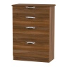 Cambourne Cam050 4 Drawer Deep Chest with Noche Walnut Fronts and Surround