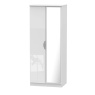 Cambourne Cam057 Double Mirror Wardrobe with White Gloss Fronts and White Surround